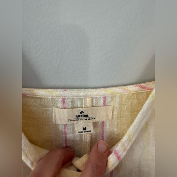 NWT RIP Curl Stripe Surf Dress Tank Dress Yellow Pink White Sundress Size M - Picture 5 of 10